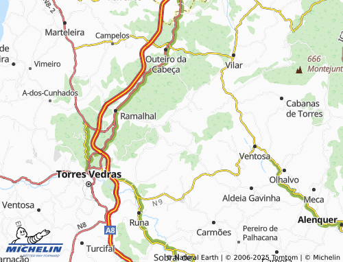 MICHELIN Casal da Capela map - ViaMichelin