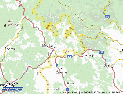 Kaart MICHELIN Rosalnice - ViaMichelin