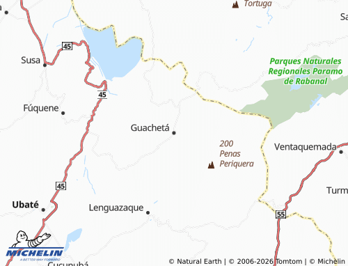 MICHELIN Guachetá map - ViaMichelin