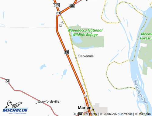 Mappa MICHELIN Clarkedale - ViaMichelin