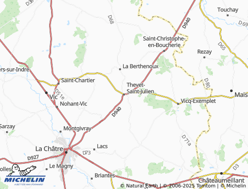 MICHELIN-Landkarte Thevet-Saint-Julien - ViaMichelin