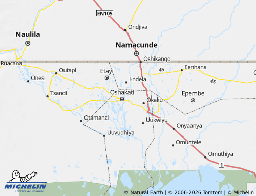 Mappa MICHELIN Ongwediva - ViaMichelin