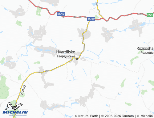 Mapa MICHELIN Hvardiiske - ViaMichelin