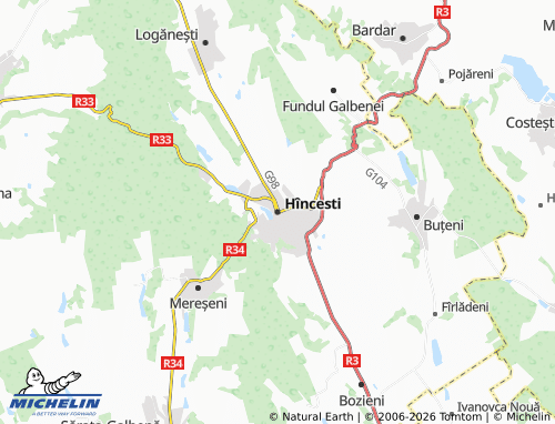 Mapa MICHELIN Hincesti - ViaMichelin
