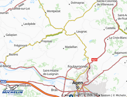MICHELIN Madaillan map - ViaMichelin