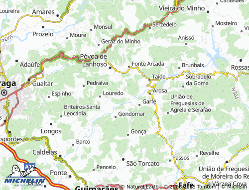 Carte MICHELIN Telhado - ViaMichelin