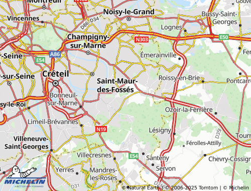 MICHELIN Noiseau map - ViaMichelin