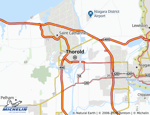 Mappa MICHELIN Thorold - ViaMichelin