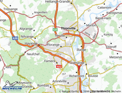 Mapa MICHELIN Florange - ViaMichelin