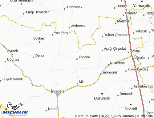 MICHELIN-Landkarte Yediyol - ViaMichelin