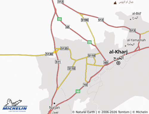 MICHELIN-Landkarte al-Nahdah - ViaMichelin