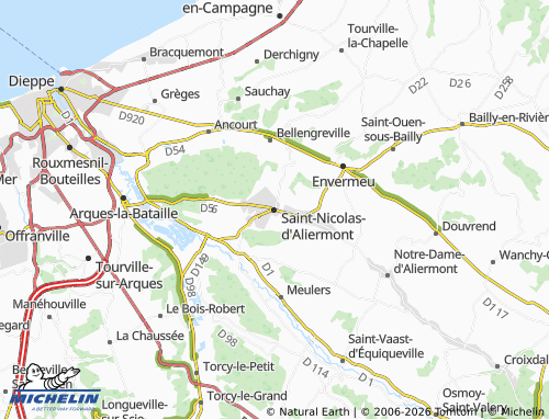 MICHELIN Saint-Nicolas-d'Aliermont map - ViaMichelin