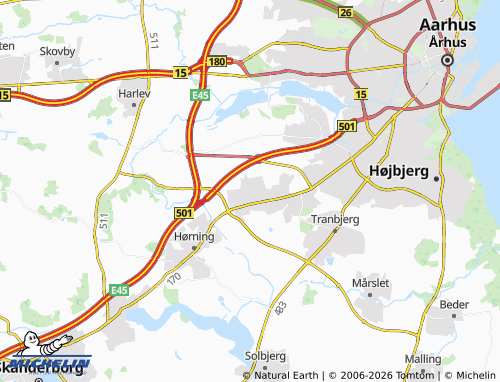 MICHELIN Kolt Hasselager map - ViaMichelin