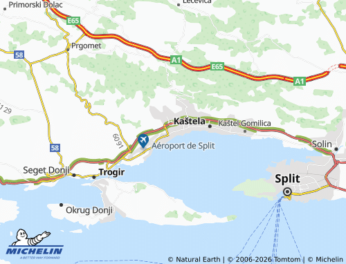 MICHELIN-Landkarte Kaštel Štafilić - ViaMichelin