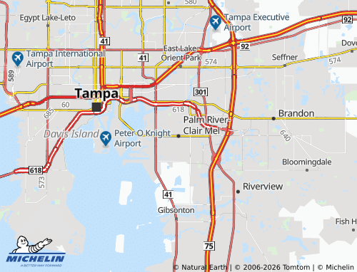 Mapa MICHELIN Palm River-Clair Mel - ViaMichelin