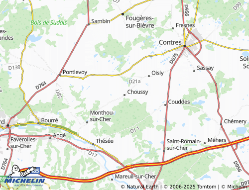 Mapa MICHELIN Choussy - ViaMichelin