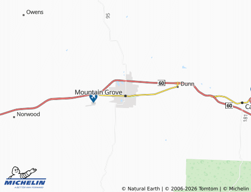 Mapa MICHELIN Mountain Grove - ViaMichelin