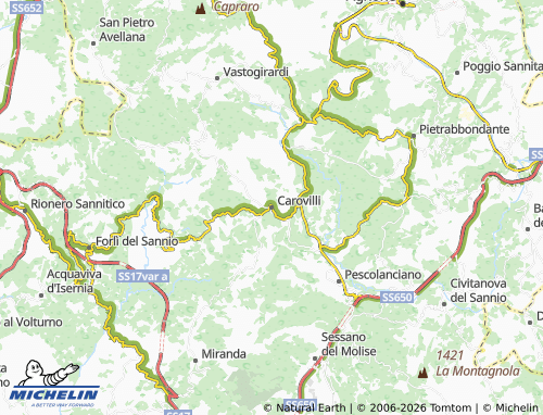 Mapa MICHELIN Carovilli - ViaMichelin