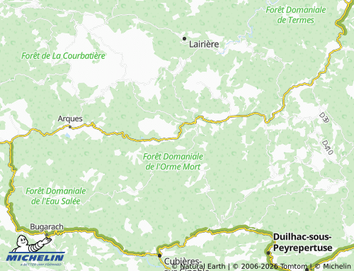 MICHELIN Albières map - ViaMichelin