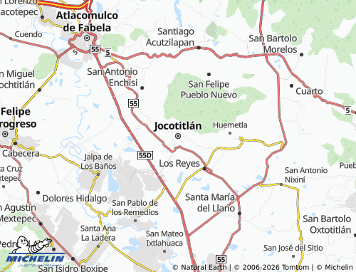 Mapa MICHELIN Jocotitlán - ViaMichelin