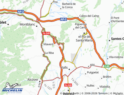 MICHELIN-Landkarte Fontscaldes - ViaMichelin
