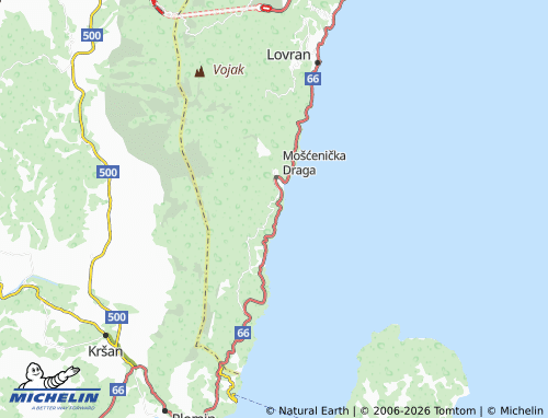 Mapa MICHELIN Mošćenice - ViaMichelin