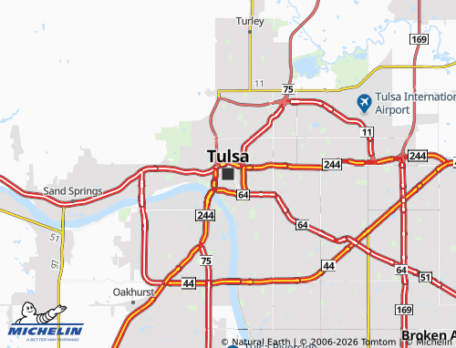 Kaart MICHELIN Tulsa - ViaMichelin