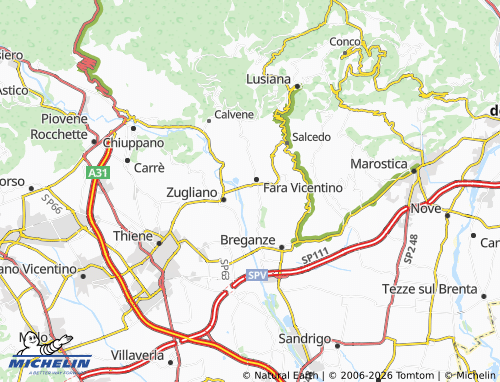 MICHELIN Astico map - ViaMichelin
