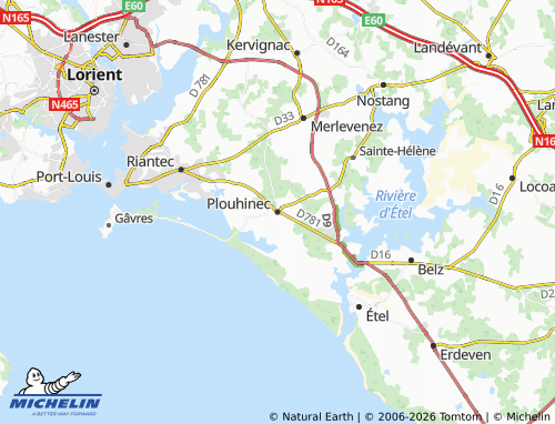 Mappa MICHELIN Plouhinec - ViaMichelin