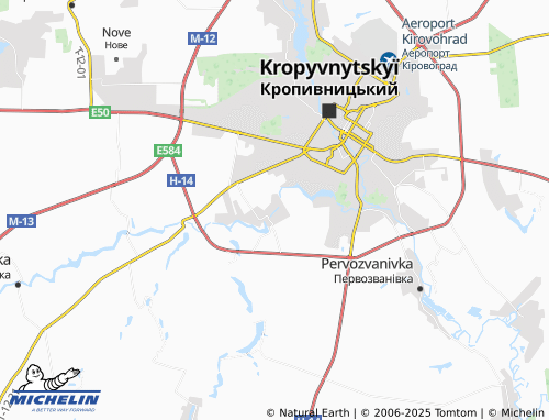 MICHELIN Cherniakhivka map - ViaMichelin
