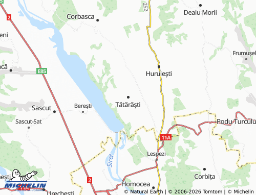 MICHELIN Tătărăști map - ViaMichelin