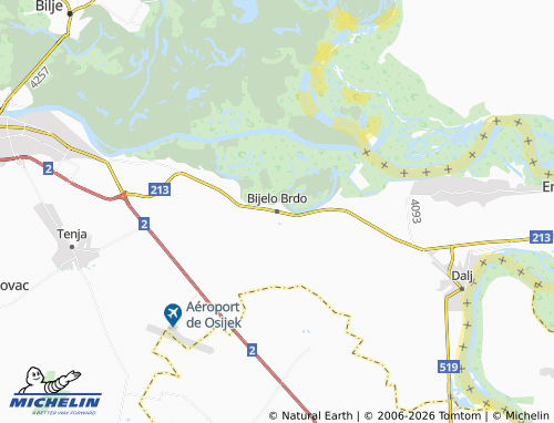 Mapa MICHELIN Bijelo Brdo - ViaMichelin