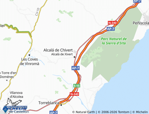 MICHELIN Alcalà de Xivert map - ViaMichelin