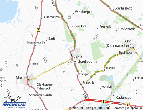 MICHELIN Sankt Michaelisdonn map - ViaMichelin