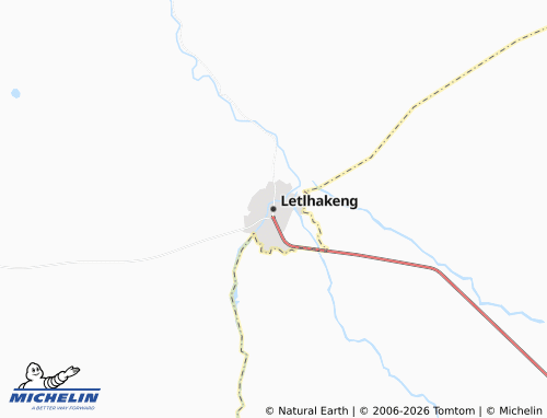 Carte MICHELIN Letlhakeng - ViaMichelin