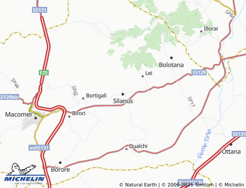 Mapa MICHELIN Silanus - ViaMichelin