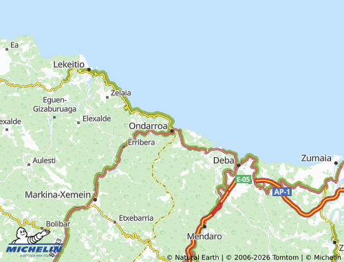 Mapa MICHELIN Ondarroa - ViaMichelin
