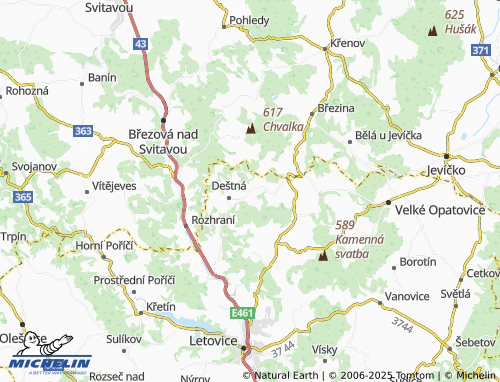 MICHELIN Horní Smržov map - ViaMichelin