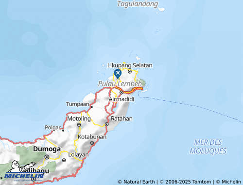 MICHELIN Minahasa Utara map - ViaMichelin