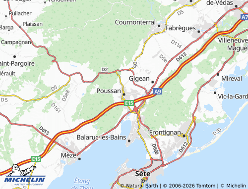 Mapa MICHELIN Poussan - ViaMichelin