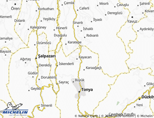 MICHELIN Kayacan map - ViaMichelin