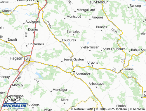 MICHELIN Aubagnan map - ViaMichelin