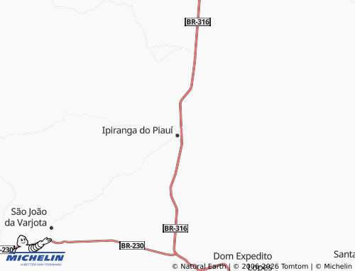 Mapa MICHELIN Ipiranga do Piauí - ViaMichelin