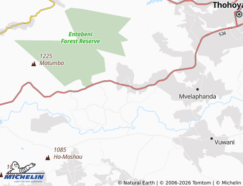MICHELIN-Landkarte Tshitavhadulu - ViaMichelin