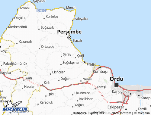MICHELIN Çerli map - ViaMichelin