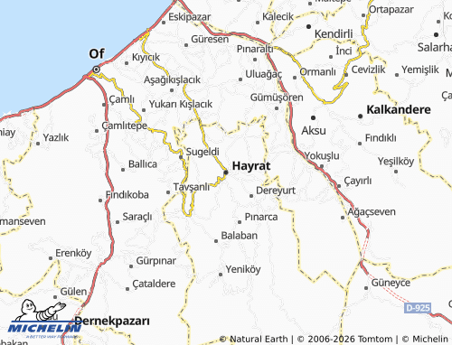 MICHELIN Hayrat map - ViaMichelin
