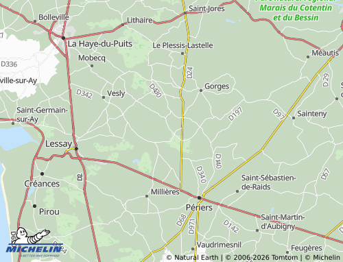 MICHELIN Saint-Patrice-de-Claids map - ViaMichelin