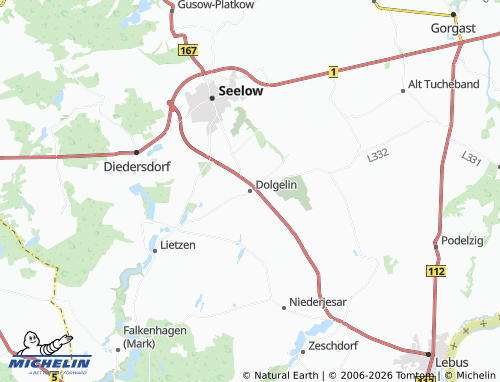 Mapa MICHELIN Dolgelin - ViaMichelin