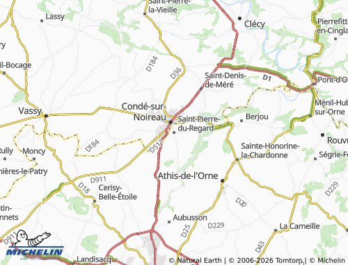 MICHELIN Saint-Pierre-du-Regard map - ViaMichelin