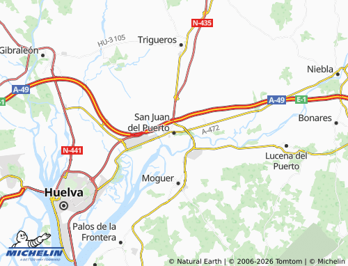 MICHELIN San Juan del Puerto map - ViaMichelin